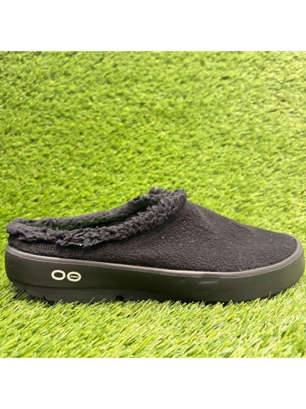 OOFOS OOcoozie Low Mens Size 9.5 Black Casual Comfort Slip On Recovery Slippers